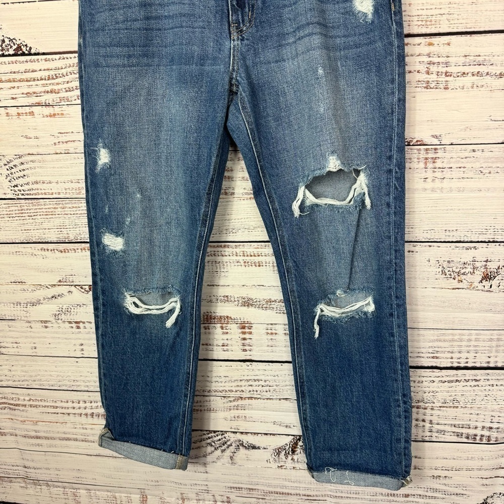 KanCan jeans ripped cuffed boyfriend size 9 stretchy causal jeans - Picture 2 of 8